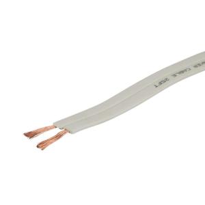 Monoprice Pure Copper Flat Speaker Wire – CL2 in Wall Rated, Jacketed in PVC Material, 16AWG, 100 Feet(50 Feet)