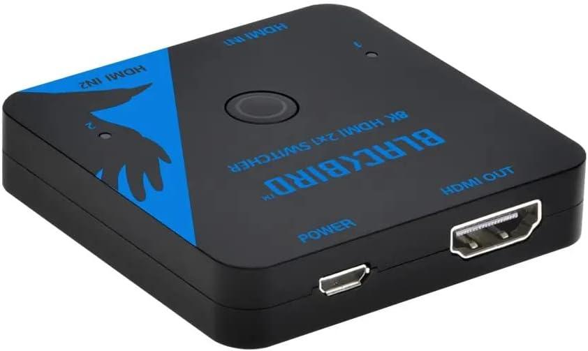 image:imageMonoprice 2x1 HDMI Switch 8K60Hz 4K120Hz 48Gbps HDMI 21 HDCP 23 HDR10 and Dolby Vision Low Latency Support for HDTV Xbox PS543 BluRay Player Fire TV Roku Blackbird Series