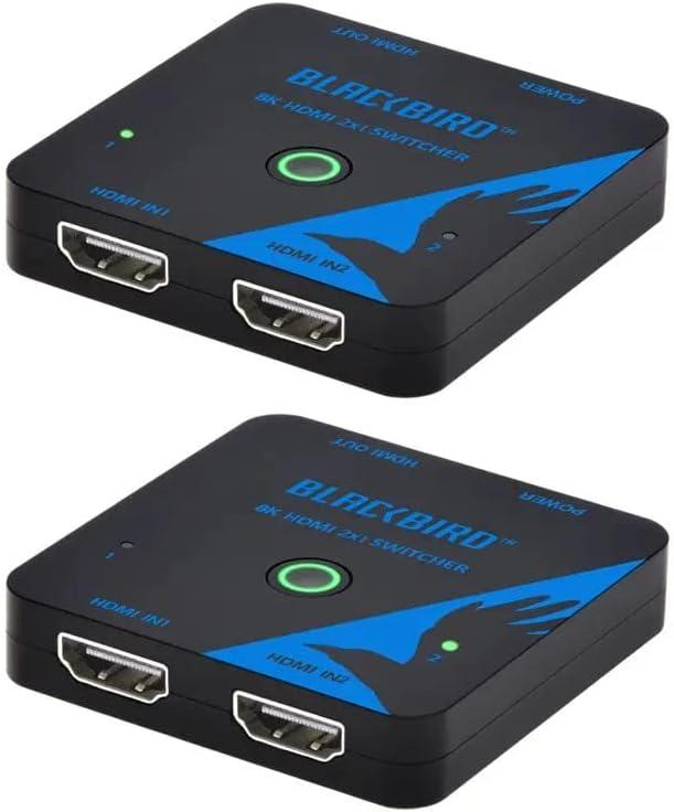 image:imageMonoprice 2x1 HDMI Switch 8K60Hz 4K120Hz 48Gbps HDMI 21 HDCP 23 HDR10 and Dolby Vision Low Latency Support for HDTV Xbox PS543 BluRay Player Fire TV Roku Blackbird Series