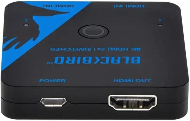 image:imageMonoprice 2x1 HDMI Switch 8K60Hz 4K120Hz 48Gbps HDMI 21 HDCP 23 HDR10 and Dolby Vision Low Latency Support for HDTV Xbox PS543 BluRay Player Fire TV Roku Blackbird Series