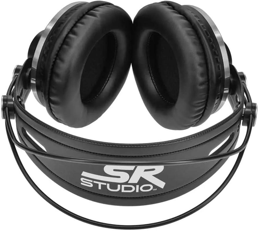 image:imageMonoprice Over Ear ClosedBack Pro Audio Monitoring Headphones 50mm Drivers With Mini 3 Pin Connector 3 Meter 984 Feet Cable Black SR Studio Series