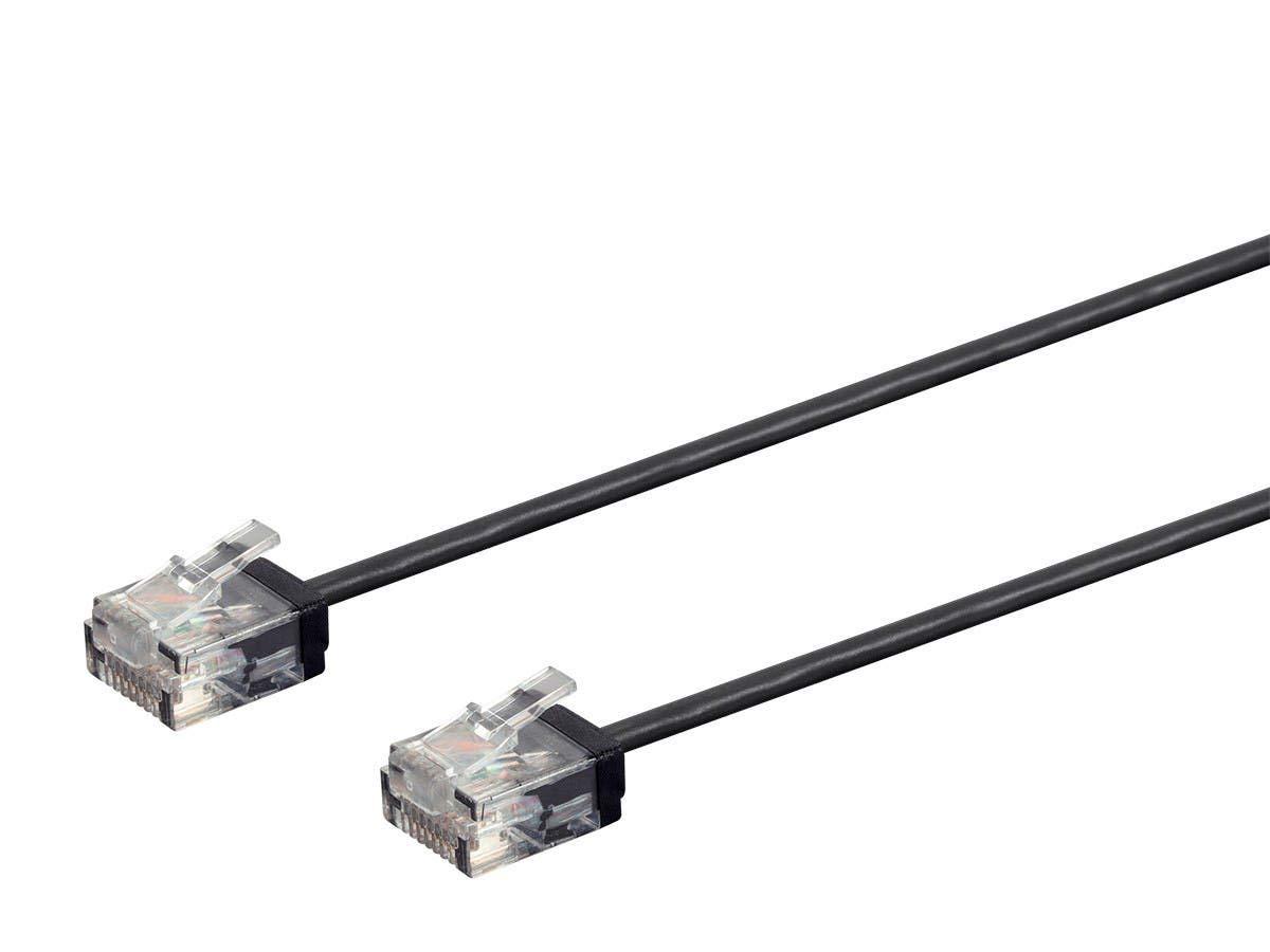 image:imageMonoprice Cat6 Ethernet Patch Cable Snagless 550MHz UTP 32AWG 1 Feet Black Micro SlimRun SeriesBlack