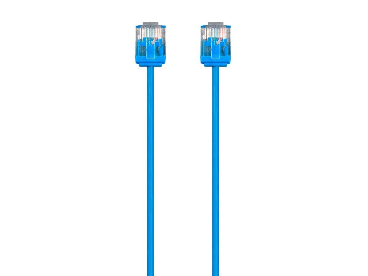 image:imageMonoprice Cat6 Ethernet Patch Cable Snagless 550MHz UTP 32AWG 1 Feet Black Micro SlimRun SeriesBlue