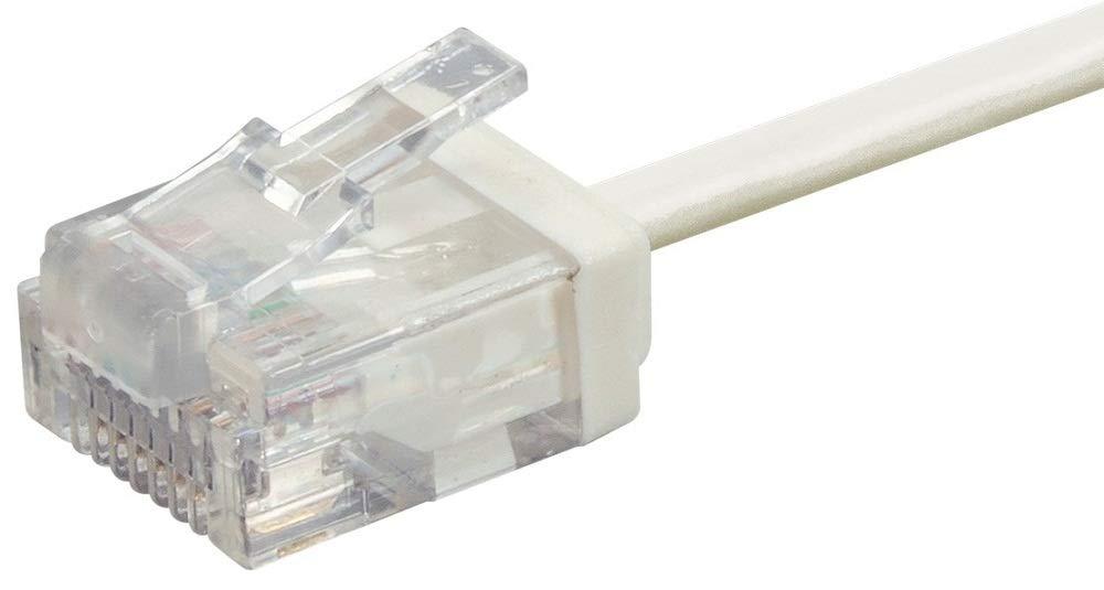image:imageMonoprice Cat6 Ethernet Patch Cable Snagless 550MHz UTP 32AWG 1 Feet Black Micro SlimRun SeriesWhite