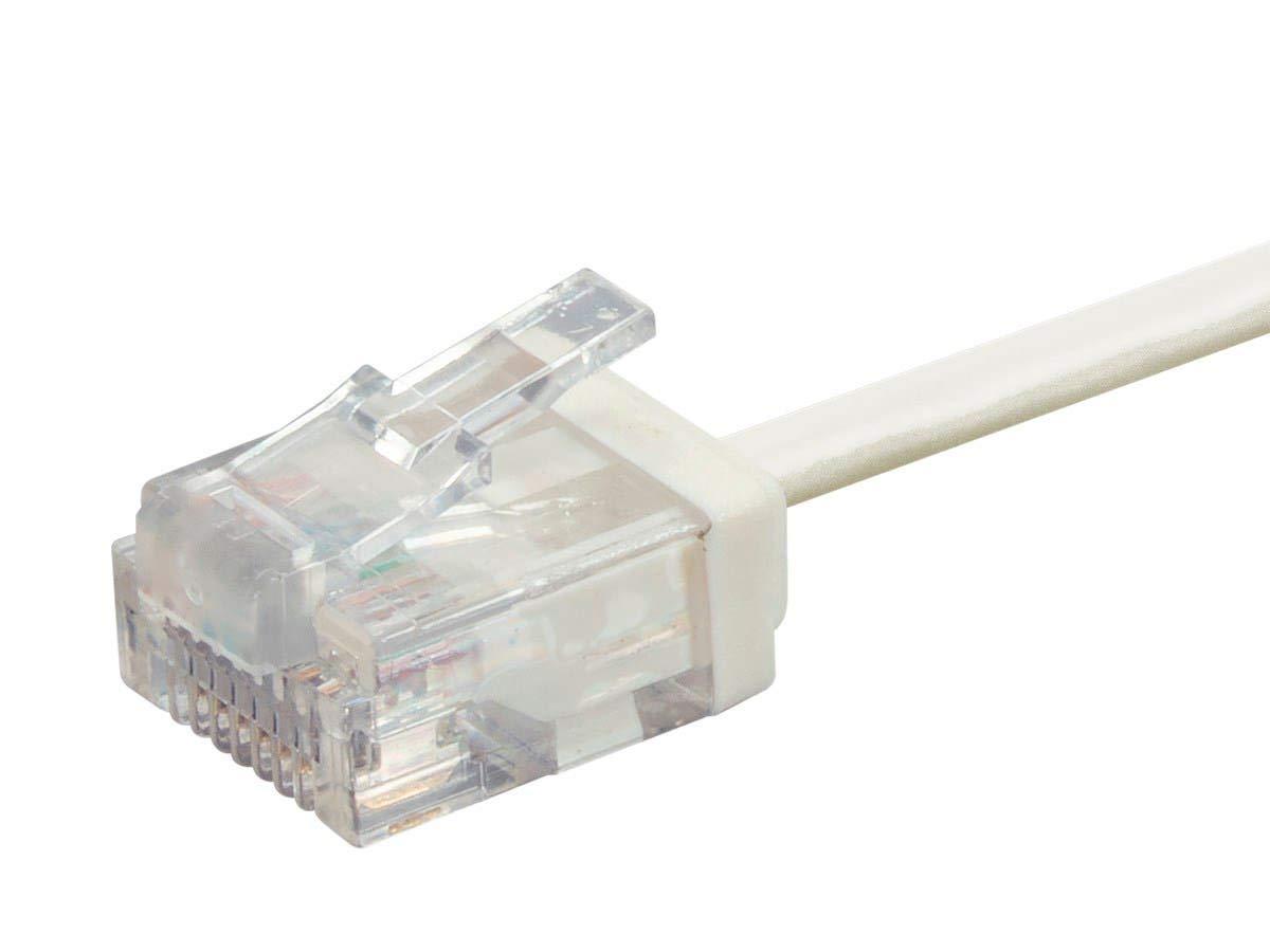 image:imageMonoprice Cat6 Ethernet Patch Cable Snagless 550MHz UTP 32AWG 1 Feet Black Micro SlimRun SeriesWhite
