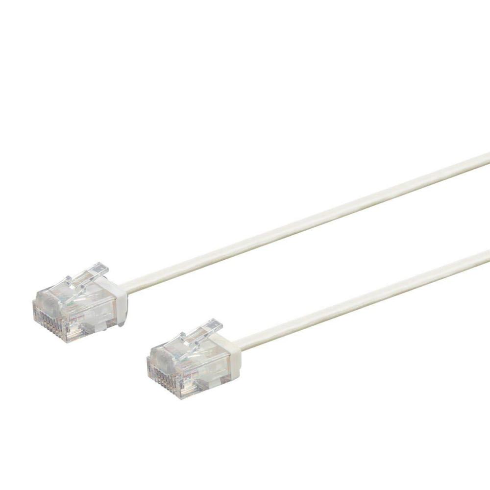 image:imageMonoprice Cat6 Ethernet Patch Cable Snagless 550MHz UTP 32AWG 1 Feet Black Micro SlimRun SeriesWhite