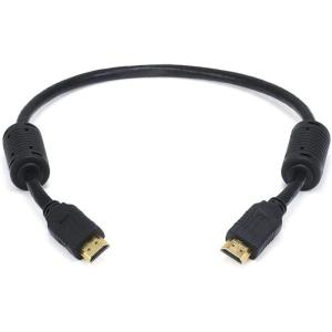 Monoprice 4K High Speed HDMI Cable – HDMI 2.0, 4K@60Hz, HDR, HDR10, Dolby Vision, 18Gbps, YUV 4:4:4, 28AWG, with Ferrite Cores, 3 Feet, Black(1.5 feet)