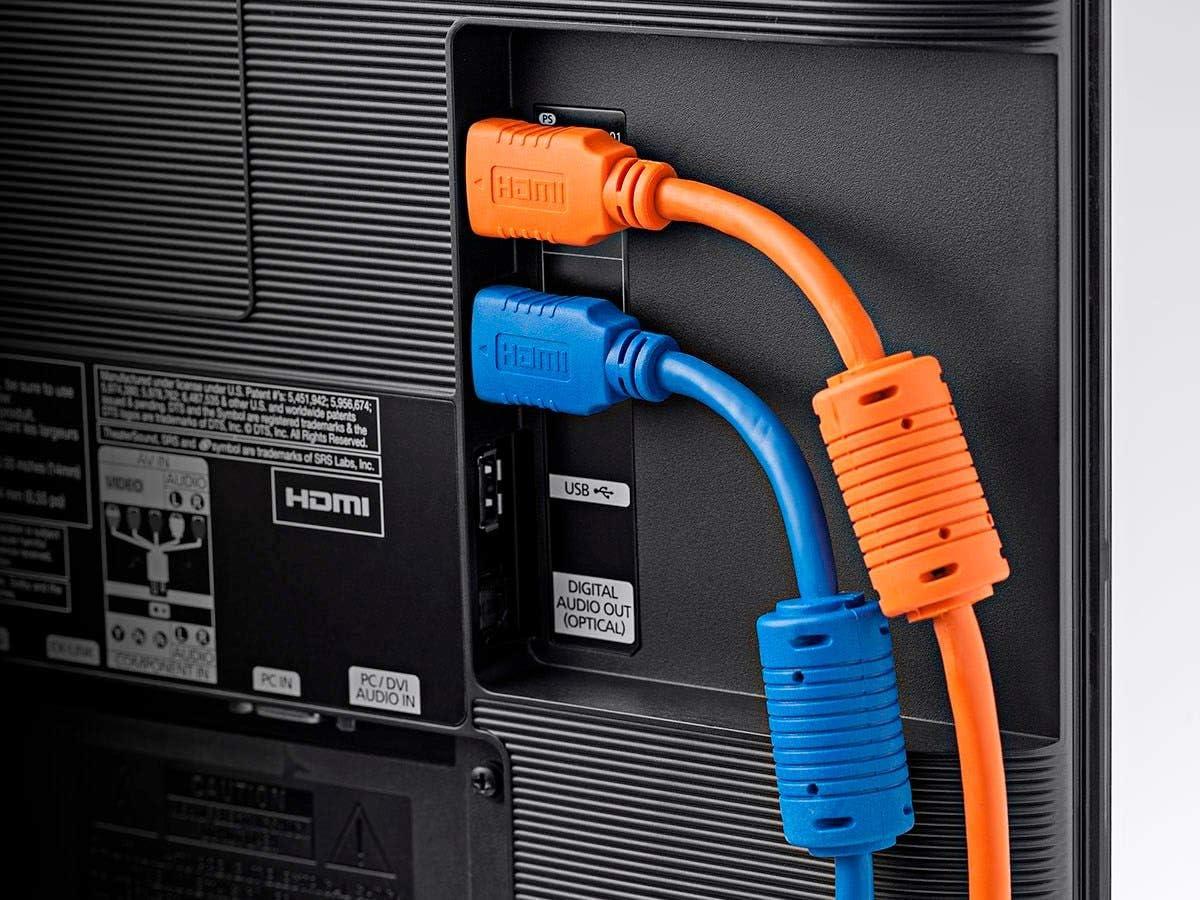 image:image28AWG High Speed HDMI Cable wFerrite Cores Blue 6 feet1 Pack