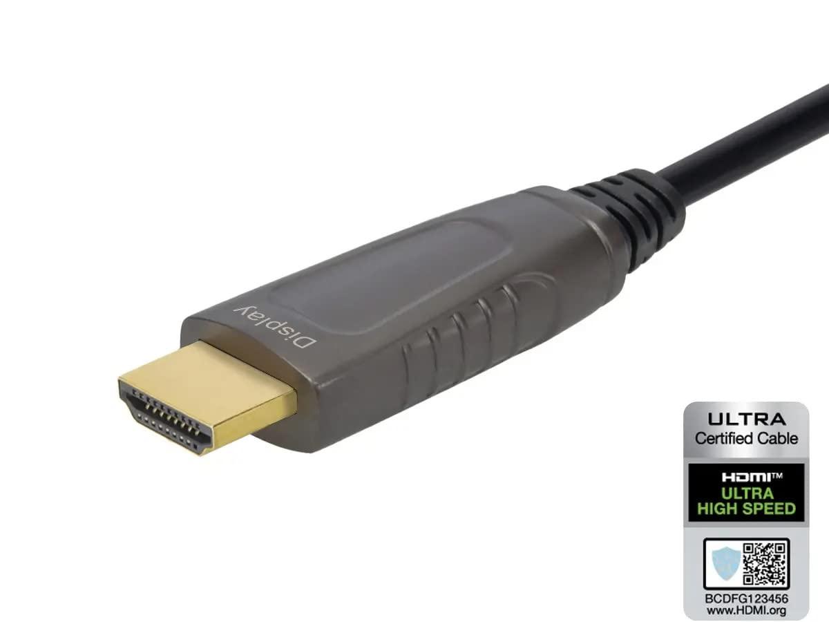 image:imageMonoprice 8K Ultra High Speed Fiber Optic Certified HDMI Cable HDMI 21 8K60Hz 4K120Hz 48Gbps HDR VRR Active Optical Cable AOC CMP Plenum Rated 65ft Black10 Meters