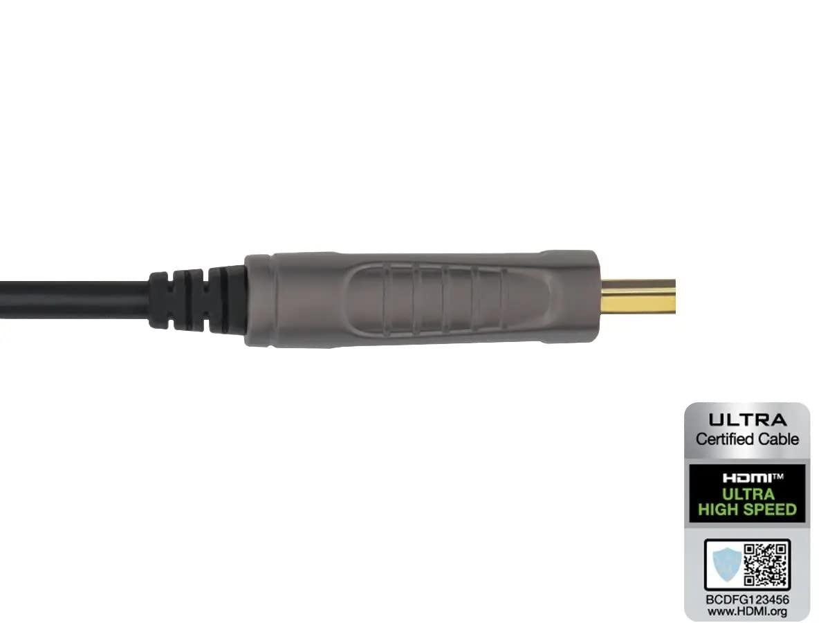image:imageMonoprice 8K Ultra High Speed Fiber Optic Certified HDMI Cable HDMI 21 8K60Hz 4K120Hz 48Gbps HDR VRR Active Optical Cable AOC CMP Plenum Rated 65ft Black75 Meters