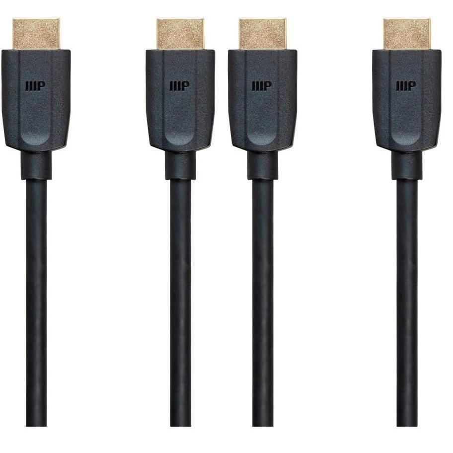 image:imageMonoprice 8K Ultra High Speed HDMI Cable HDMI 21 8K60Hz 4K120Hz 48Gbps HDR VRR 15ft BlackPack of 1Pack of 2