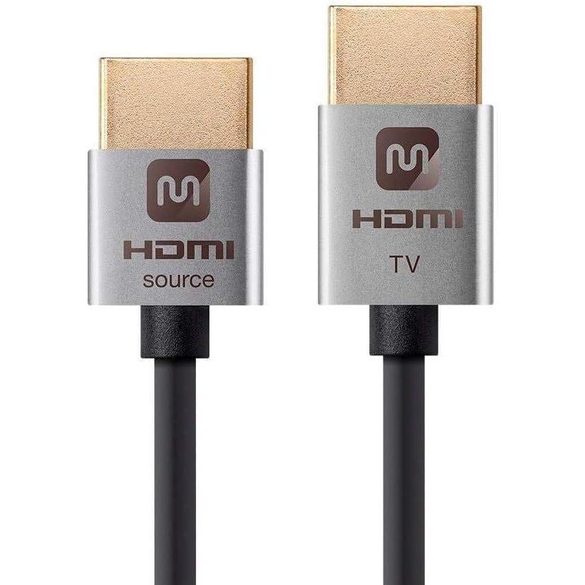 image:imageMonoprice HDMI High Speed Active Cable  6 Feet  Black 4K60Hz HDR 18Gbps 36AWG YUV 444  Ultra Slim Active SeriesSilver