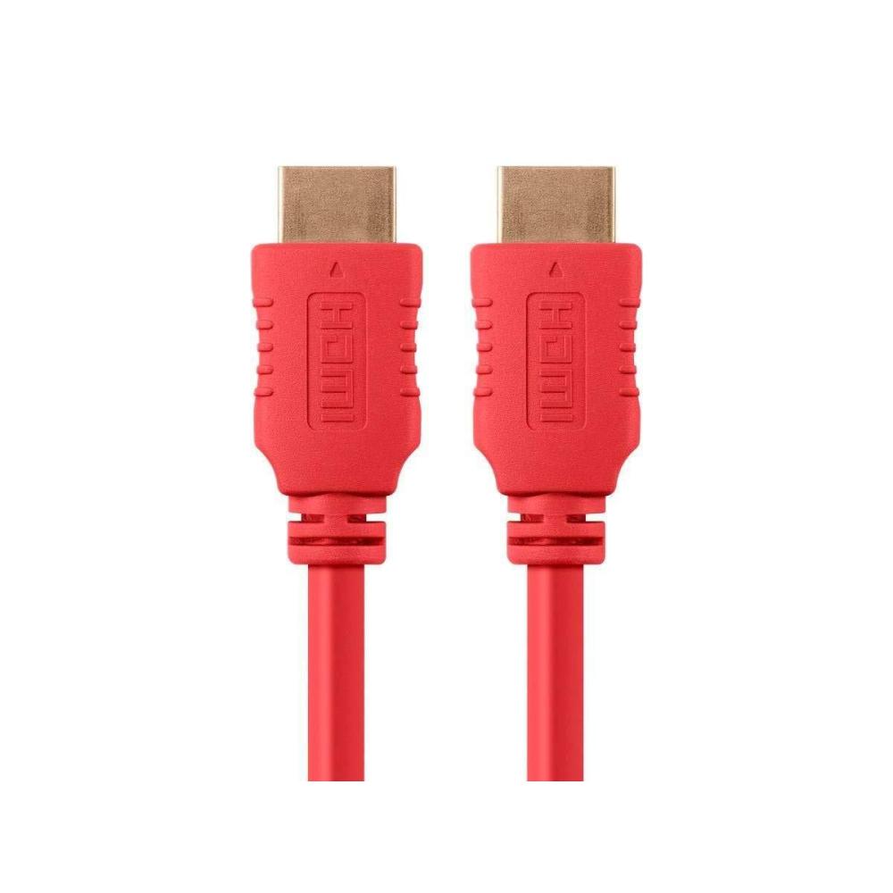 image:imageMonoprice HDMI High Speed Cable  6 Feet  Red 4K60Hz HDR 18Gbps YUV 444 28AWG  Select SeriesCable