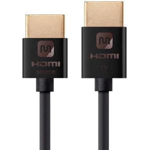 Monoprice HDMI High Speed Active Cable – 6 Feet – Black, 4K@60Hz, HDR, 18Gbps, 36AWG, YUV 4:4:4 – Ultra Slim Active Series(Black)