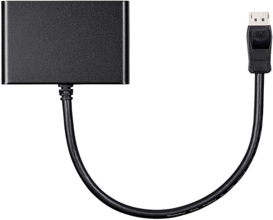 image:imageMonoprice 2Port DisplayPort 12 to HDMI MultiStream Transport MST Hub 4K30Hz for 2 Displays 216 Gbps Bandwidth 118 Inch Cable Black