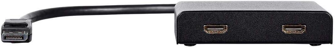 image:imageMonoprice 2Port DisplayPort 12 to HDMI MultiStream Transport MST Hub 4K30Hz for 2 Displays 216 Gbps Bandwidth 118 Inch Cable Black