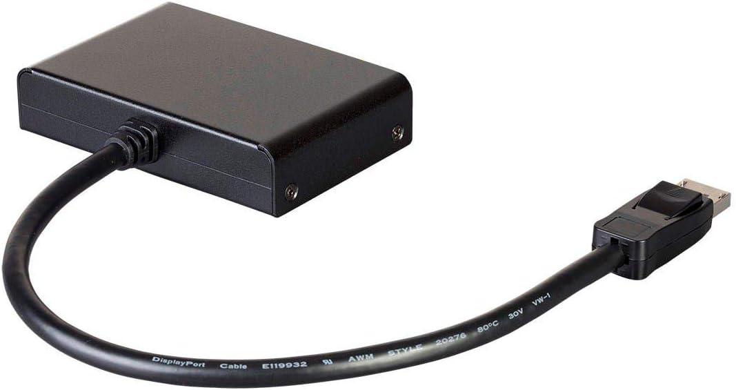 image:imageMonoprice 2Port DisplayPort 12 to HDMI MultiStream Transport MST Hub 4K30Hz for 2 Displays 216 Gbps Bandwidth 118 Inch Cable Black