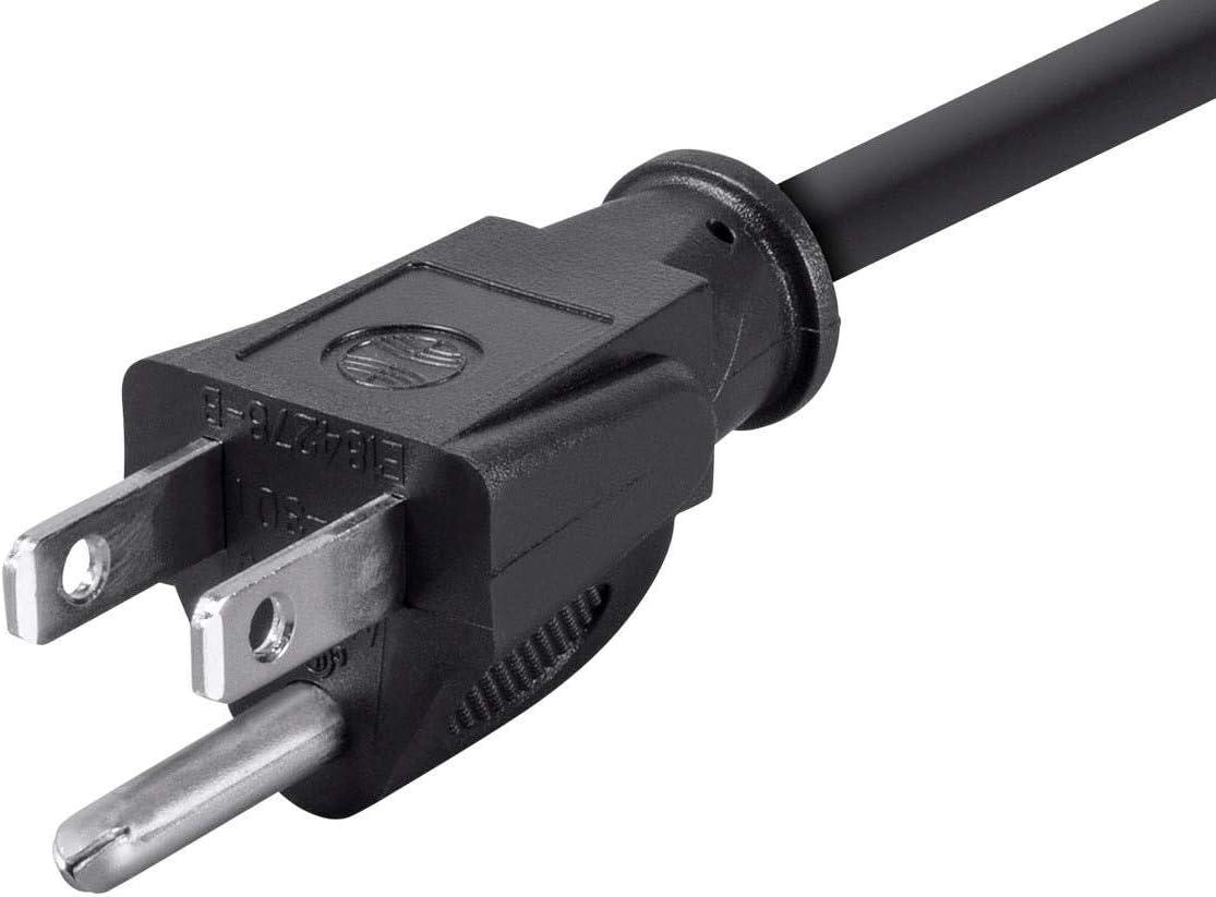 image:imageMonoprice Power Cord NEMA 515P to IEC320C5 18AWG 7A125V SVT 3Prong 6ft Black3 Feet