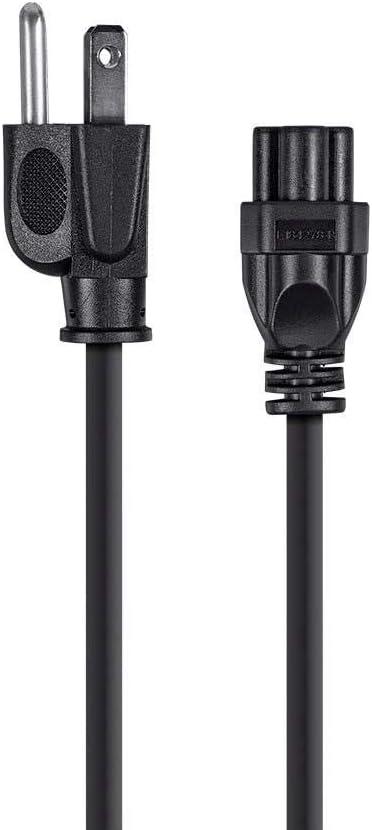 image:imageMonoprice Power Cord NEMA 515P to IEC320C5 18AWG 7A125V SVT 3Prong 6ft Black6 Feet